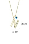 Personalized Dainty A Initial Pendant Necklace in 14 K Gold