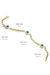 Evil Eye Bracelet 14 K Solid Gold