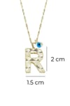 Personalized Dainty A Initial Pendant Necklace in 14 K Gold