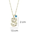 Personalized Dainty A Initial Pendant Necklace in 14 K Gold