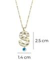 Personalized Dainty A Initial Pendant Necklace in 14 K Gold