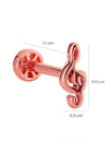Treble Clef Tragus Piercing Rose 14 K Solid Gold