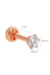 Solitaire Tragus Piercing Rose