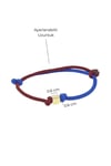Trabzonspor (bordo-mavi) Mit Band Gold Würfel Taraftar Armband 14 Karat (585)