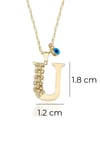 Letter U Initial Necklace