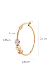 Drei Mit Kugeln Reifen Gold Ohrringe 3 Farbe 14 Karat (585)