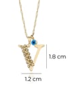 Letter V Initial Necklace