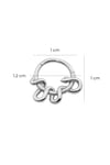 Snake Hoop Piercing White 14 K Solid Gold