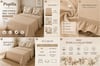 PUPILLA COLLECTION ÇİFT KİŞİLİK PİKE TAKIMI VİCTORIA BEJ