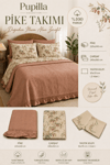 PUPİLLA COLLECTION ÇİFT KİŞİLİK PİKE TAKIMI VİCTORIA PUDRA