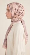 Karaca EşarpCOTTON ŞAL ALYA ETNİK DESENLİ COTTON ŞAL - KAHVERENGİ / SOMON