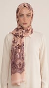 Karaca EşarpCOTTON ŞAL ALYA ETNİK DESENLİ COTTON ŞAL - KAHVERENGİ / SOMON