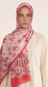 Karaca EşarpCOTTON ŞAL ALYA ETNİK DESENLİ COTTON ŞAL - KIRMIZI / KREM 