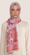 Karaca EşarpCOTTON ŞAL ALYA ETNİK DESENLİ COTTON ŞAL - KIRMIZI / SOMON