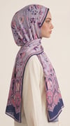 Karaca EşarpCOTTON ŞAL ALYA ETNİK DESENLİ COTTON ŞAL - LACİVERT / PEMBE 