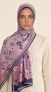 Karaca EşarpCOTTON ŞAL ALYA ETNİK DESENLİ COTTON ŞAL - LACİVERT / PEMBE 