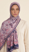 Karaca EşarpCOTTON ŞAL ALYA ETNİK DESENLİ COTTON ŞAL - LACİVERT / PEMBE 