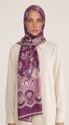 Karaca EşarpCOTTON ŞAL ALYA ETNİK DESENLİ COTTON ŞAL - MOR