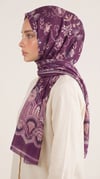 Karaca EşarpCOTTON ŞAL ALYA ETNİK DESENLİ COTTON ŞAL - MOR