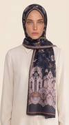 Karaca EşarpCOTTON ŞAL ALYA ETNİK DESENLİ COTTON ŞAL -SİYAH / KAHVERENGİ