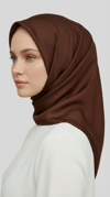 Karaca EşarpRAYON EŞARPDÜZ TWİL POLYESTER EŞARP - ACI KAHVE