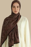 Karaca EşarpKOTON ŞALETNİK DESEN COTTON ŞAL - BORDO  / SİYAH 