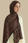 Karaca EşarpKOTON ŞALETNİK DESEN COTTON ŞAL - BORDO  / SİYAH 