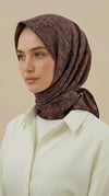 Karaca Eşarp ŞAL EŞARP ETNİK DESEN TWİL POLYESTER EŞARP - KIRMIZI / SİYAH