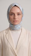 Karaca EşarpKOTON EŞARP FLORA COTTON EŞARP - MAVİ / KREM 