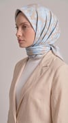Karaca EşarpKOTON EŞARP FLORA COTTON EŞARP - MAVİ / KREM 