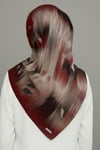 Karaca EşarpRAYON EŞARPKARACA DESENLİ RAYON EŞARP - BORDO