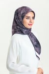 KARACADİJİTAL REYONKaraca Dijital Reyon Eşarp -  MÜRDÜM/BEYAZ