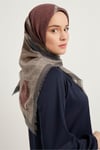 DiğerYÜN EŞARPKaraca Yün Eşarp -  GRİ/BORDO