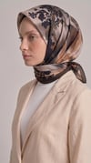 Karaca EşarpRAYON EŞARPLAVİN DESENLİ RAYON EŞARP - GRİ / MOR