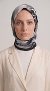Karaca EşarpRAYON EŞARPLAVİN DESENLİ RAYON EŞARP - GRİ / SİYAH