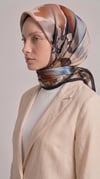 Karaca EşarpRAYON EŞARPLAVİN DESENLİ RAYON EŞARP - KAHVE / MAVİ