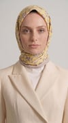 Karaca EşarpRAYON EŞARPLİLYA ÇİÇEK DESENLİ İPEK ŞİFON EŞARP - SARI 