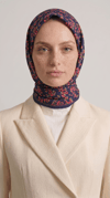 Karaca EşarpRAYON EŞARPLİLYA DESENLİ ÇİÇEK DESENLİ İPEK ŞİFON EŞARP - LACİVERT / FUŞYA 