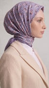 Karaca EşarpRAYON EŞARPLİLYA DESENLİ ÇİÇEK DESENLİ İPEK ŞİFON EŞARP - LİLA / GÜL KURUSU