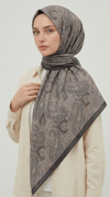 Karaca Eşarp ŞAL EŞARP MELORA 120*120 CM COTTON EŞARP - ANTRASİT GRİ 