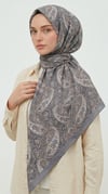 Karaca Eşarp ŞAL EŞARP MELORA 120*120 CM COTTON EŞARP - GRİ / KREM