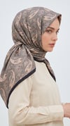 Karaca Eşarp ŞAL EŞARP MELORA 120*120 CM COTTON EŞARP - SİYAH / BEJ