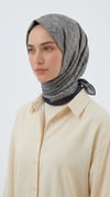 Karaca Eşarp ŞAL EŞARP MELORA 120*120 CM COTTON EŞARP - SİYAH / GRİ 
