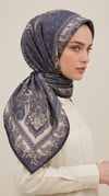 Karaca Eşarp ŞAL EŞARP MİHRA 120*120 CM İPEK ŞİFON EŞARP - ANTRASİT GRİ 