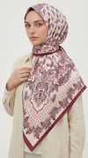 Karaca Eşarp ŞAL EŞARP MİHRA 120*120 CM İPEK ŞİFON EŞARP - KIRMIZI