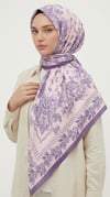 Karaca Eşarp ŞAL EŞARP MİHRA 120*120 CM İPEK ŞİFON EŞARP -  MOR 