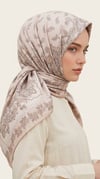 Karaca Eşarp ŞAL EŞARP MİHRA 120*120 CM İPEK ŞİFON EŞARP - PUDRA PEMBE 