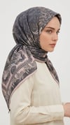 Karaca Eşarp ŞAL EŞARP MİHRA 120*120 CM İPEK ŞİFON EŞARP - SİYAH