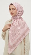 Karaca Eşarp ŞAL EŞARP MİHRA 120*120 CM İPEK ŞİFON EŞARP - TOZ  PEMBE 
