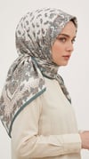 Karaca Eşarp ŞAL EŞARP MİHRA 120*120 CM İPEK ŞİFON EŞARP - YEŞİL